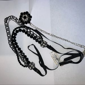 2 Lucky necklaces. Black. One NWT
